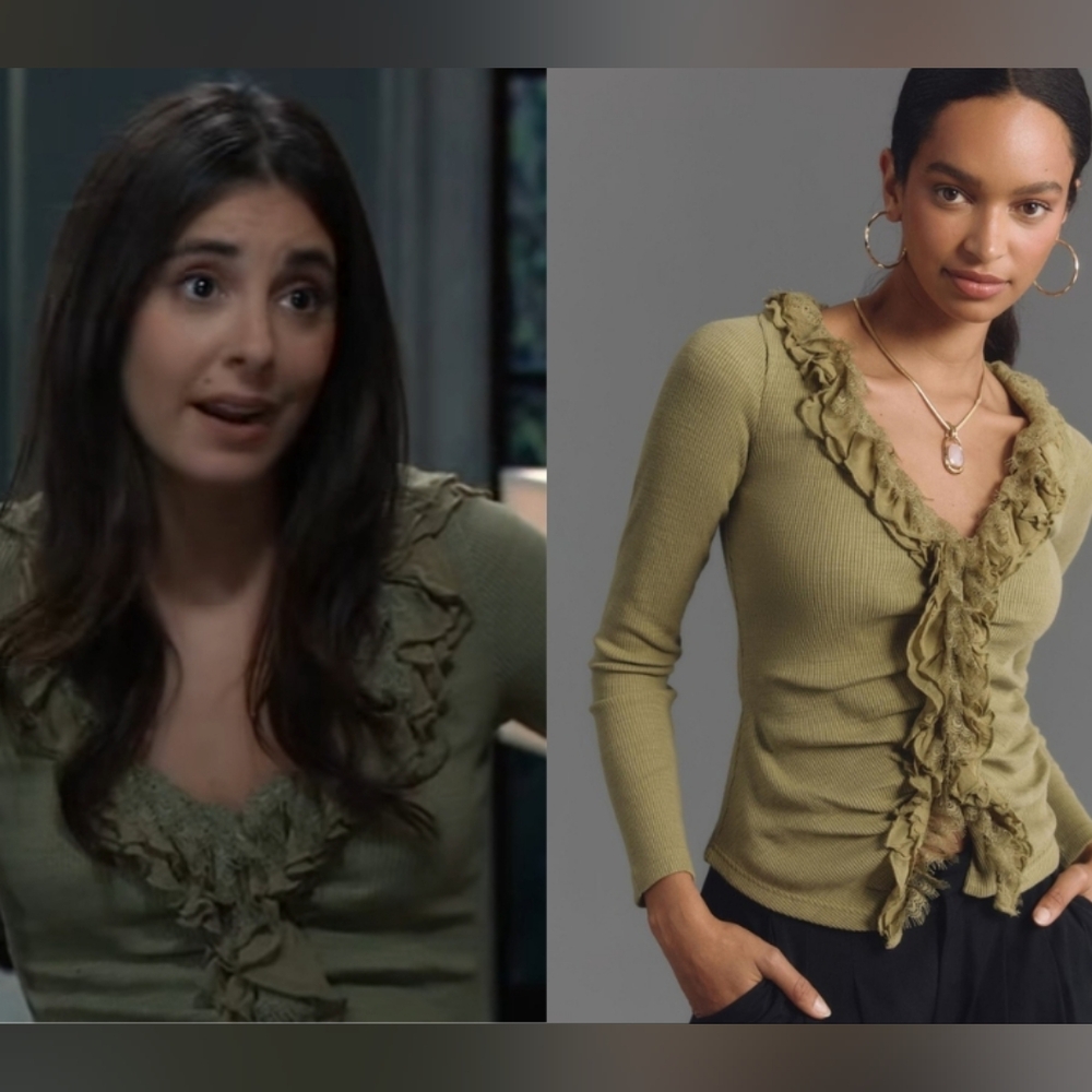 Anthropologie Ruffled Cardigan Top - Picture 2 of 4